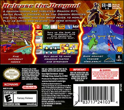 Dragon Booster Game: Back Cover